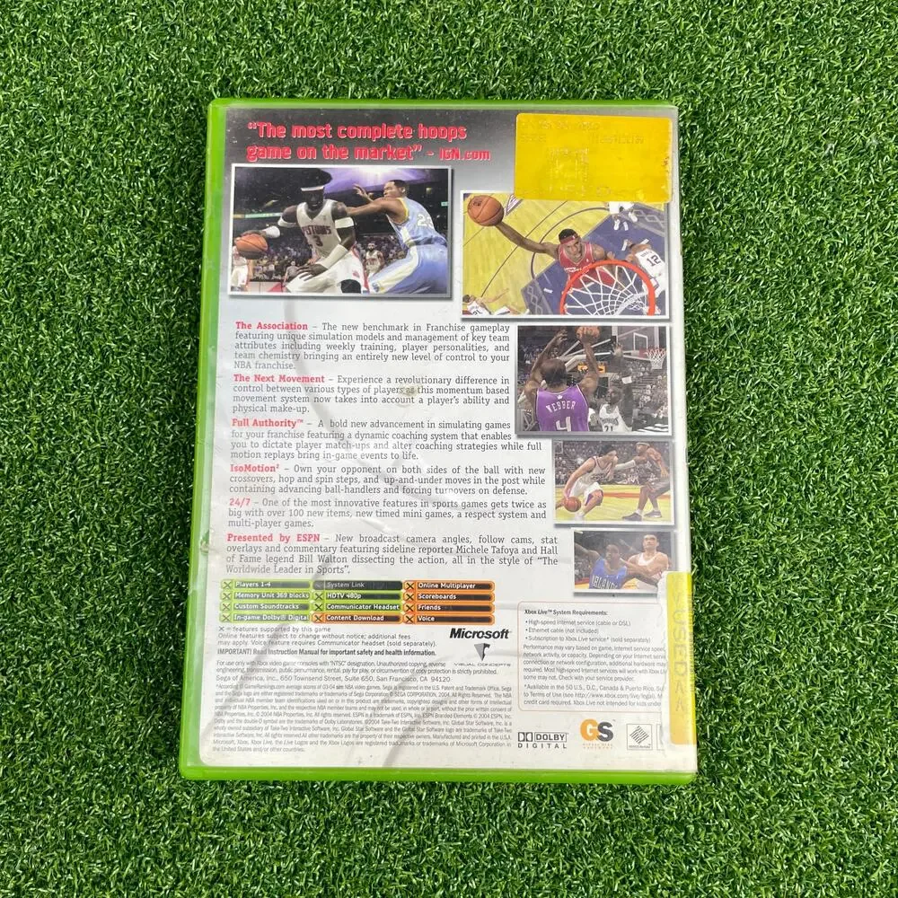 ESPN NBA 2K5 (Microsoft Xbox, 2004)  #1 Rated NBA Game CIB